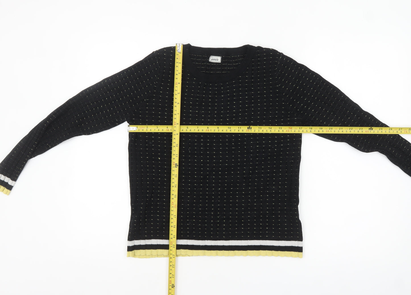 Pimkie Women's Black Knit Crew Neck Pullover Jumper M