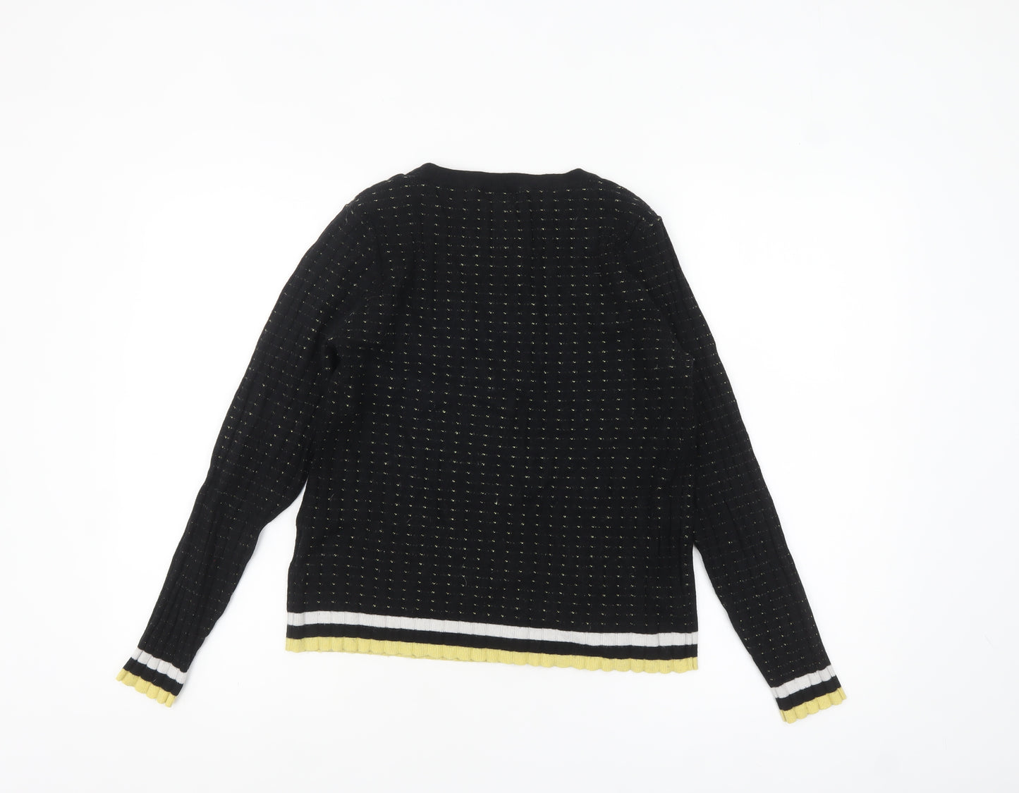 Pimkie Women's Black Knit Crew Neck Pullover Jumper M