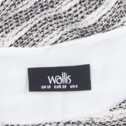 Wallis Women’s Grey Striped Knit Tunic Blouse UK 10