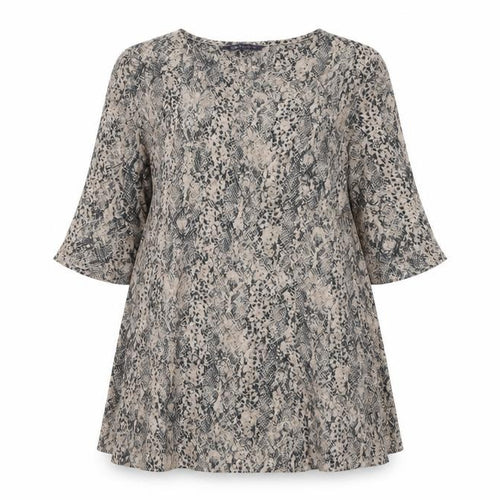 Marks and Spencer Womens Beige Animal Print Tunic Top UK 8
