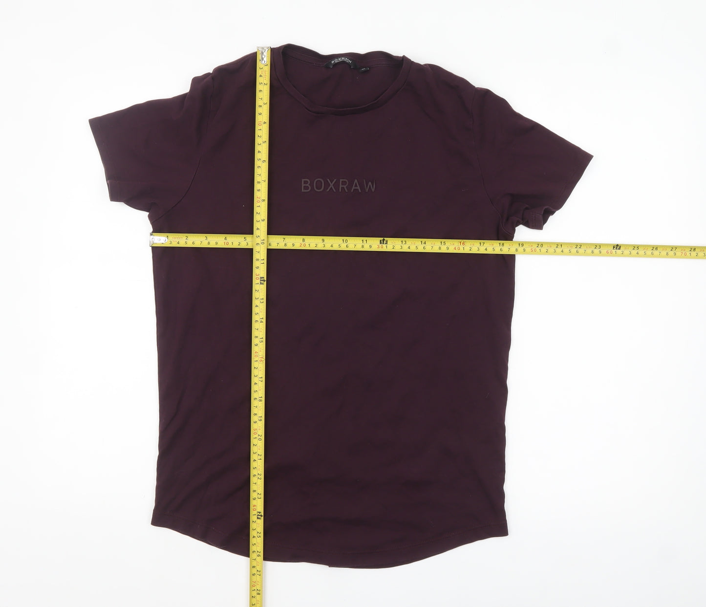 BOXRAW Womens Purple Short Sleeve Crew Neck Pima Cotton T-Shirt M