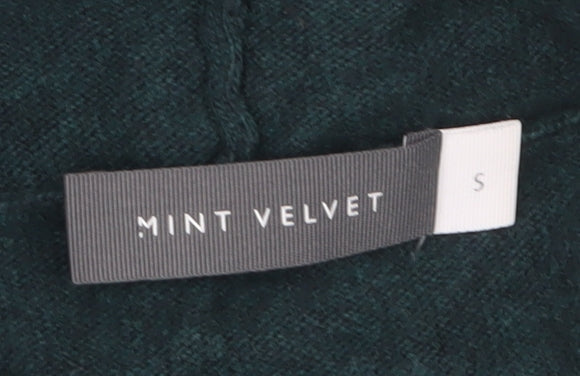 Mint Velvet Women Green Wool Blend Cowl Neck Relaxed Fit Jumper S
