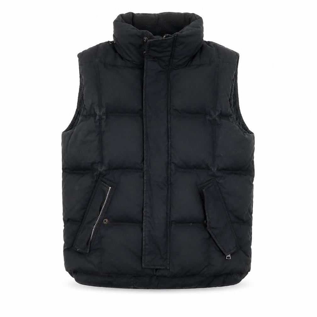 Front view of Banana Republic Women's Black Puffer Down Waistcoat, size S