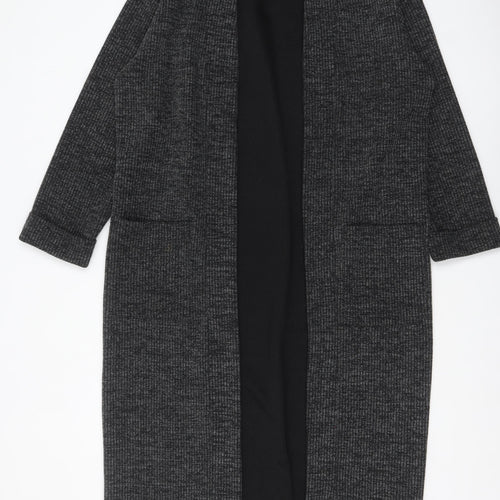 Reserved Women’s Grey Knit Long Open Coatigan XS