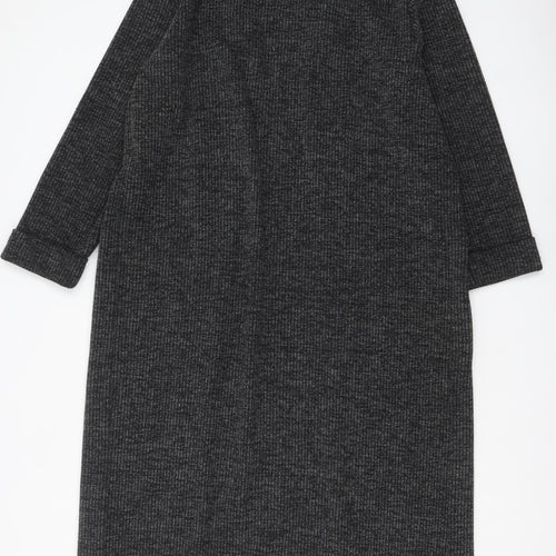 Reserved Women’s Grey Knit Long Open Coatigan XS