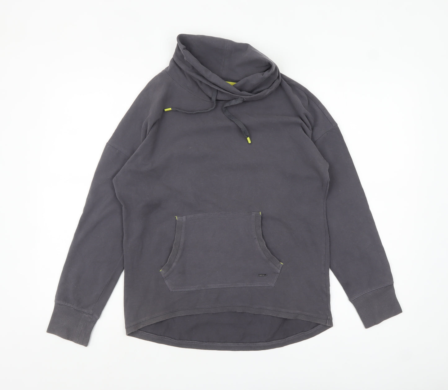 White Stuff Women's Grey Cotton Blend Pullover Hoodie UK 10