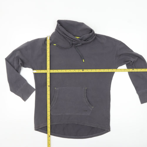 White Stuff Women's Grey Cotton Blend Pullover Hoodie UK 10