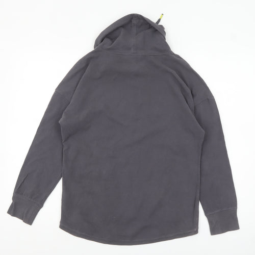 White Stuff Women's Grey Cotton Blend Pullover Hoodie UK 10
