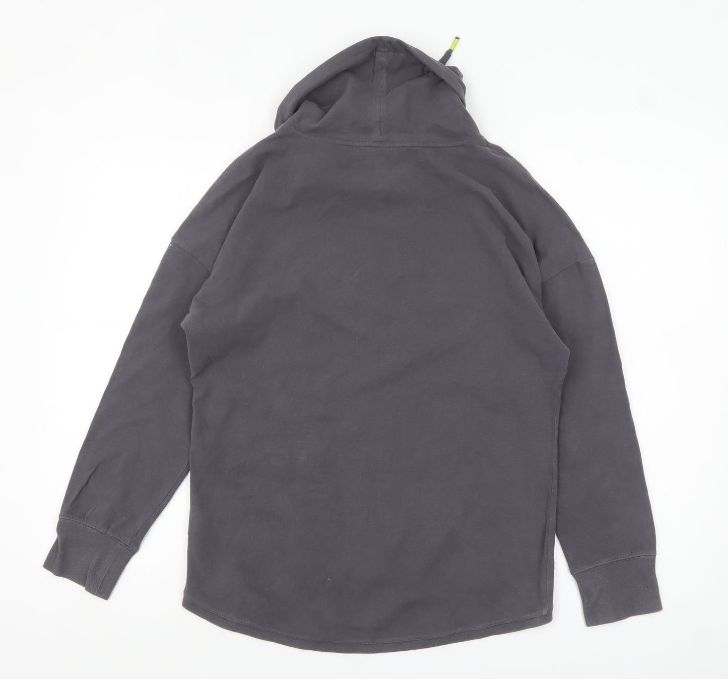 White Stuff Women's Grey Cotton Blend Pullover Hoodie UK 10