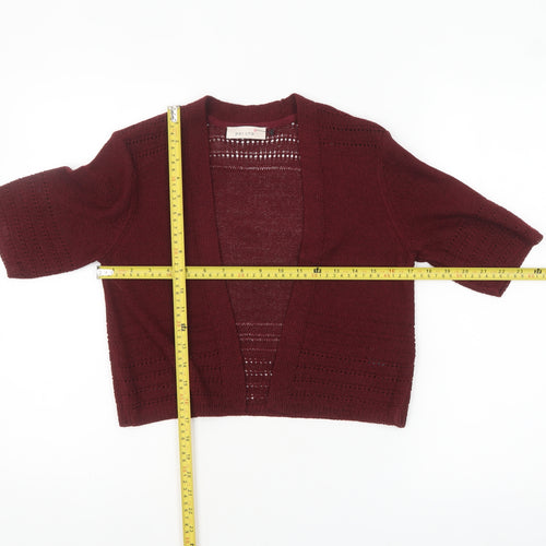 Marks and Spencer Women Claret Knit Open Cardigan Size 10