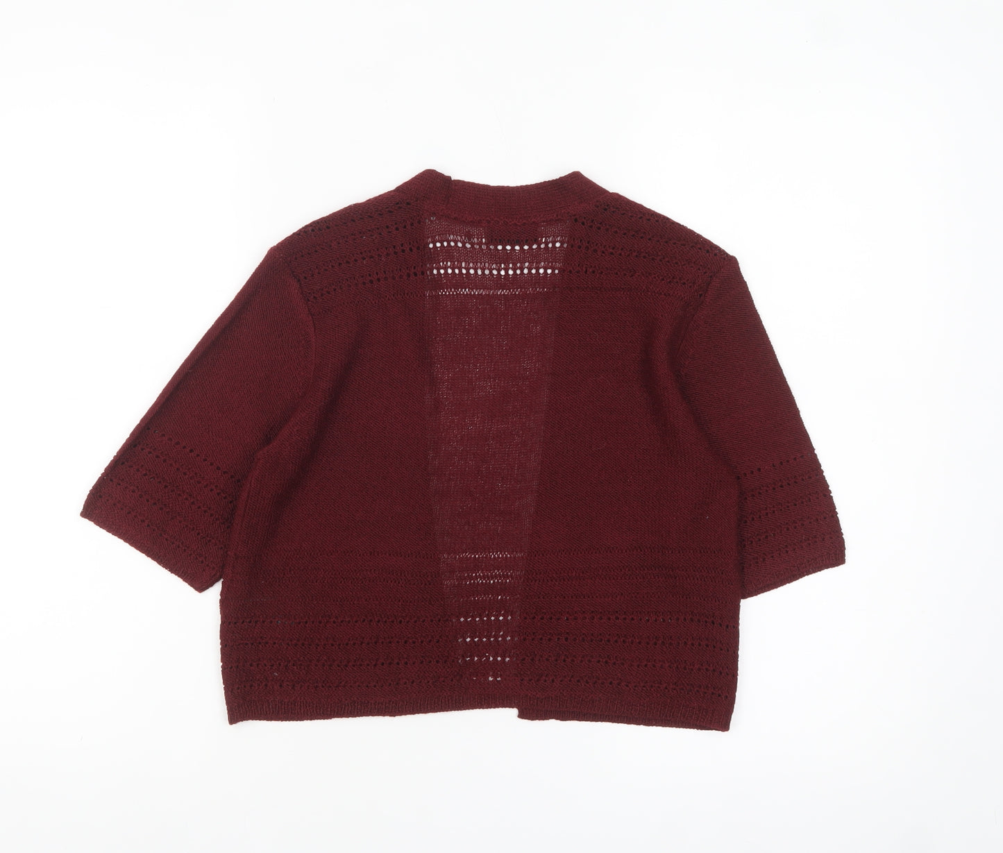 Marks and Spencer Women Claret Knit Open Cardigan Size 10