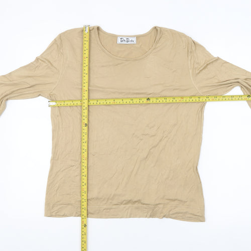 Betty Barclay Women's Beige 3/4 Sleeve Jersey Top Size 14