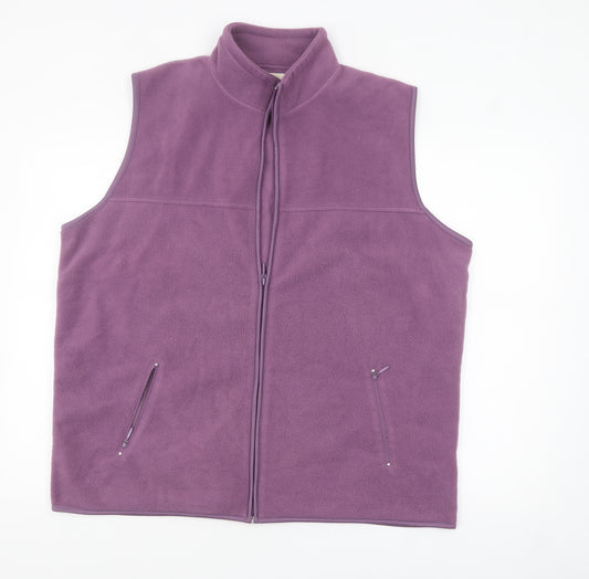 EWM Women’s Purple Fleece Zip Bodywarmer Waistcoat Size 22