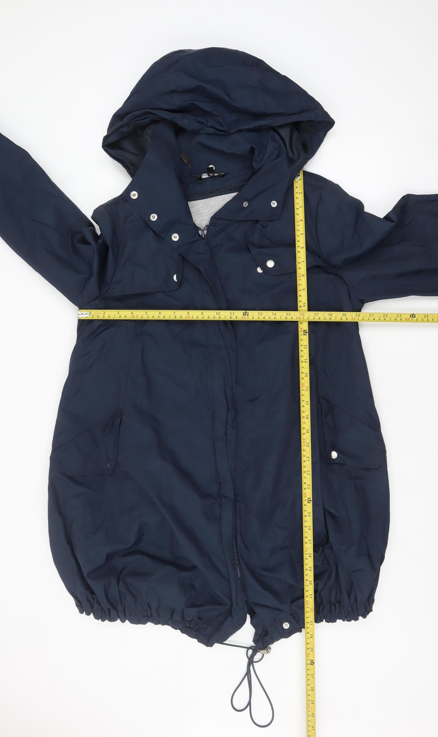 Marks and Spencer Women’s Navy Parka Jacket Size 10 Hooded Drawstring