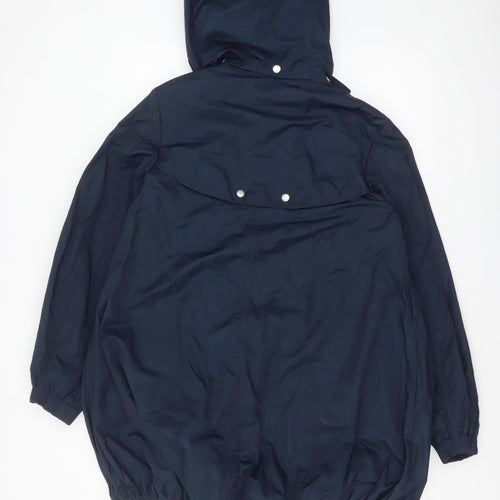 Marks and Spencer Women’s Navy Parka Jacket Size 10 Hooded Drawstring