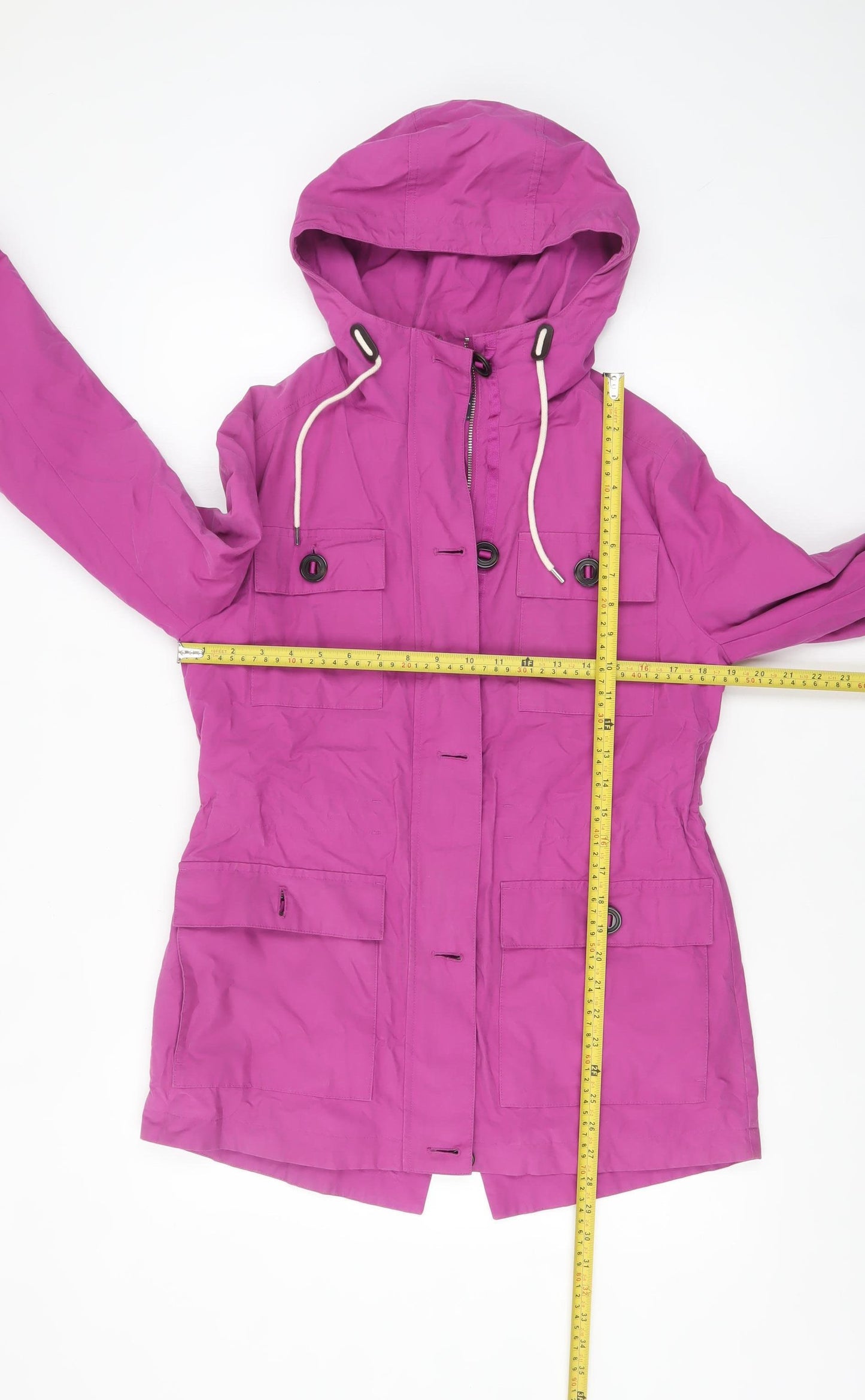 Marks and Spencer Women's Pink Hooded Parka Jacket Size 10