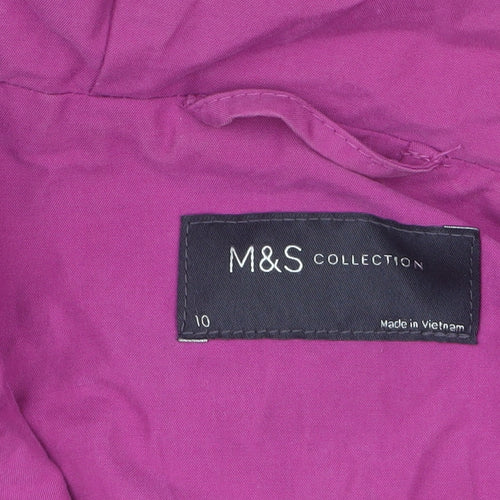 Marks and Spencer Women's Pink Hooded Parka Jacket Size 10