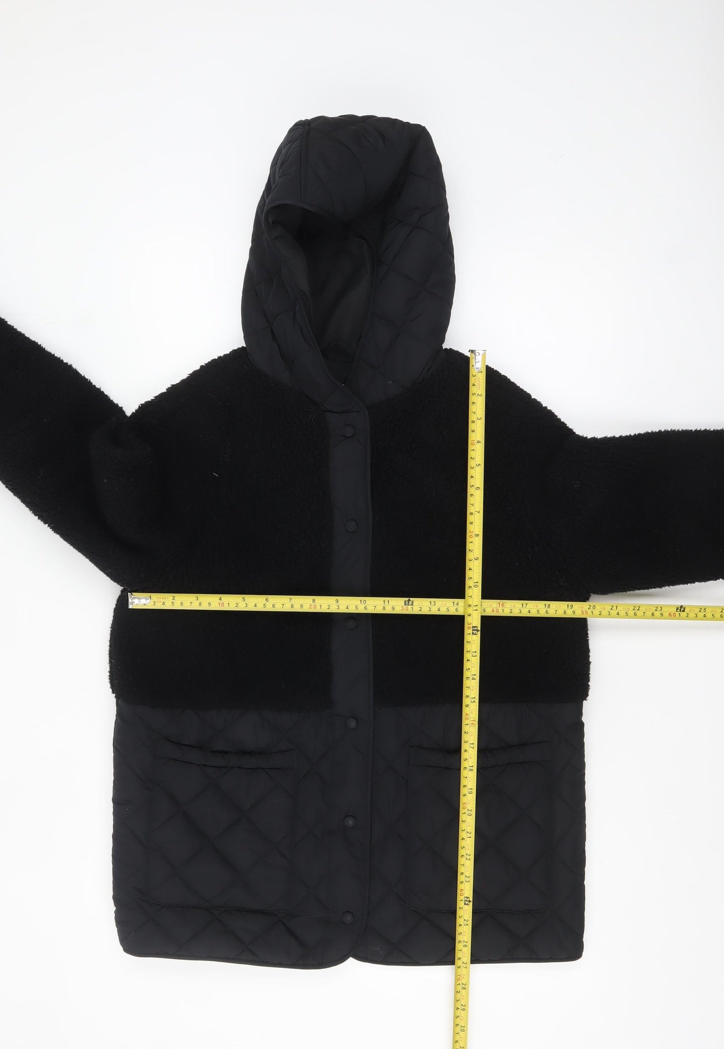 Marks and Spencer Womens Black Quilted Hooded Puffer Jacket Size 12
