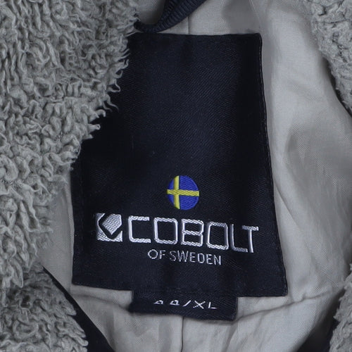 Cobalt of Sweden Women’s Black Fur Trim Hooded Parka Coat Size 16