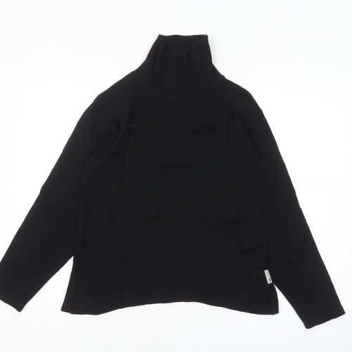 Trespass Women Black L Long Sleeve Roll Neck Cotton Top