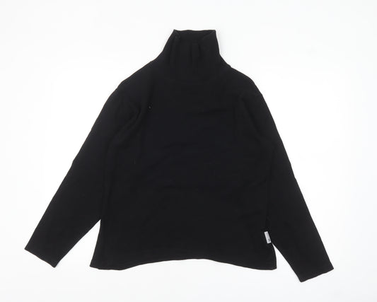 Trespass Women Black L Long Sleeve Roll Neck Cotton Top