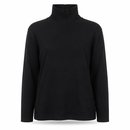 Trespass Women Black L Long Sleeve Roll Neck Cotton Top