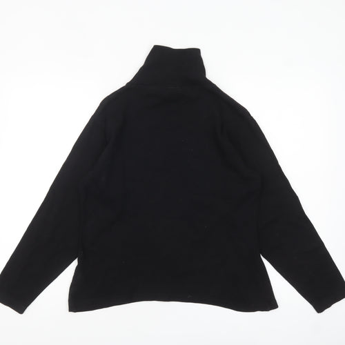 Trespass Women Black L Long Sleeve Roll Neck Cotton Top