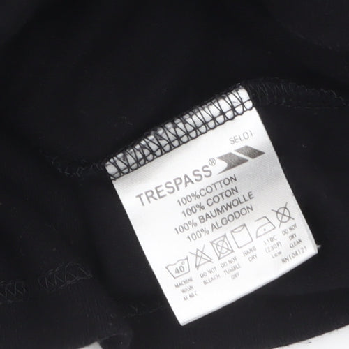 Trespass Women Black L Long Sleeve Roll Neck Cotton Top