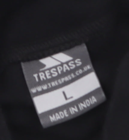 Trespass Women Black L Long Sleeve Roll Neck Cotton Top