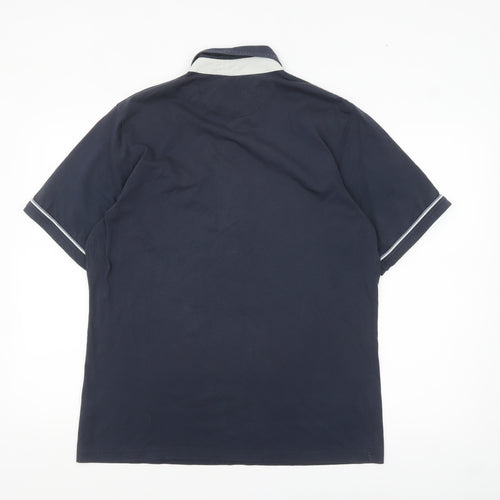 Farah Men's Blue Regular Fit Cotton Polo Shirt Size M