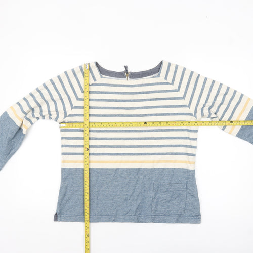 Seasalt Women’s Blue Striped Cotton Long Sleeve Tunic UK 12