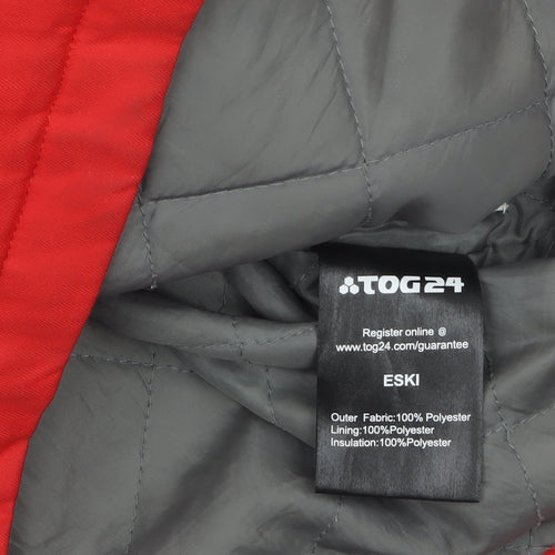 TOG24 Boys Red Hooded Parka Coat Jacket 11-12 Years Waterproof Winter Warm