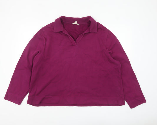 Seasalt Cornwall Women’s Purple Organic Cotton Pullover Sweatshirt UK 20