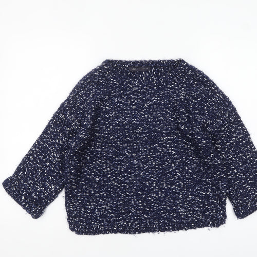 Marks and Spencer Women’s Blue Mix Chunky Knit Jumper Small