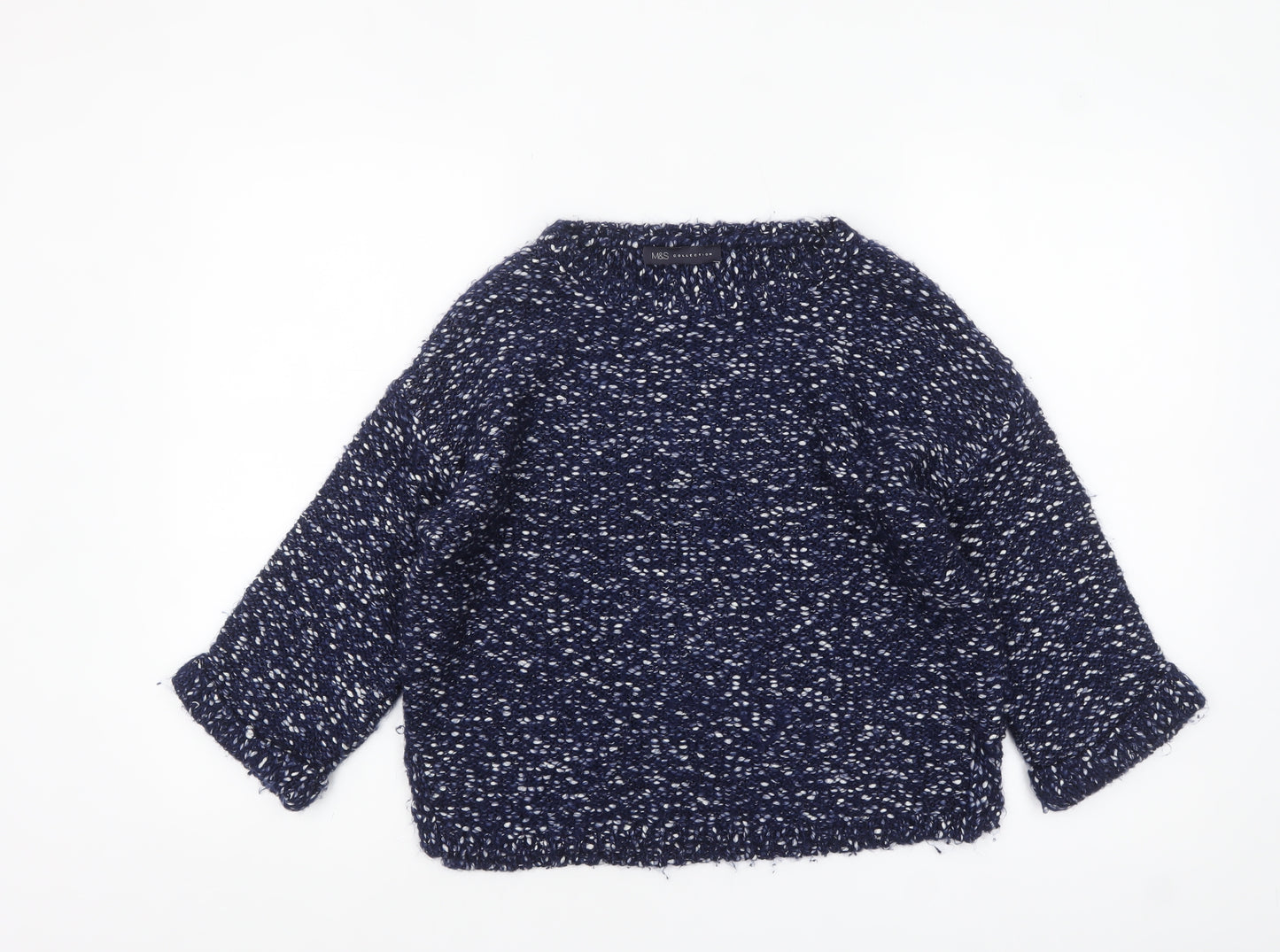 Marks and Spencer Women’s Blue Mix Chunky Knit Jumper Small