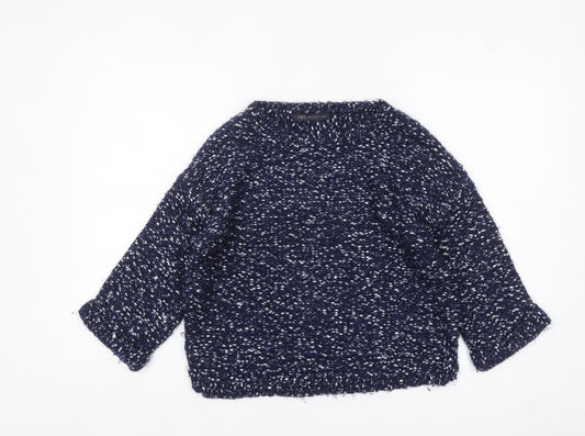 Marks and Spencer Women’s Blue Mix Chunky Knit Jumper Small