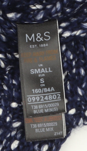 Marks and Spencer Women’s Blue Mix Chunky Knit Jumper Small