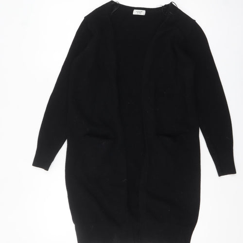 Jacqueline de Yong Womens Black Long Knit Cardigan Medium