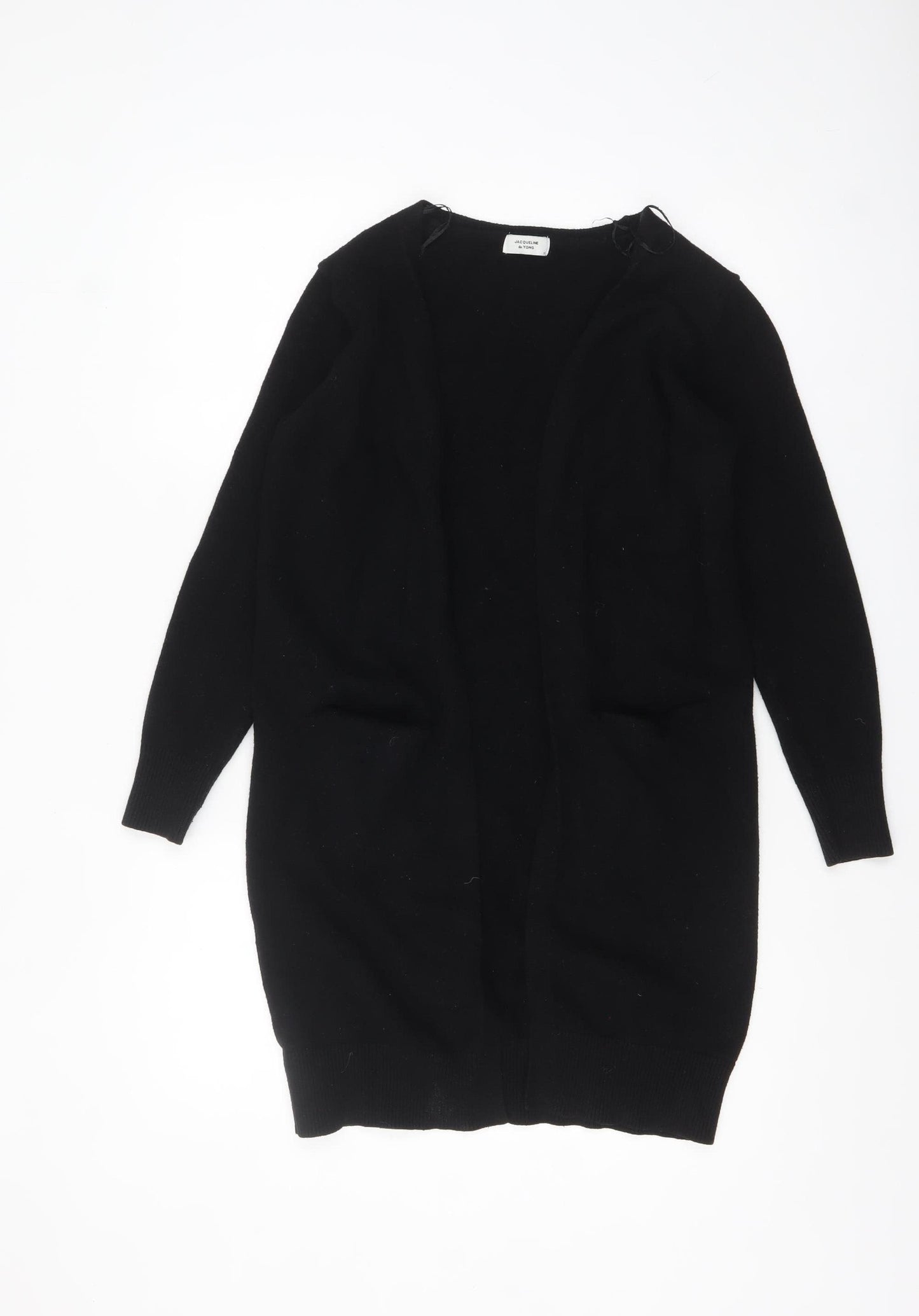 Jacqueline de Yong Womens Black Long Knit Cardigan Medium