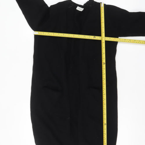 Jacqueline de Yong Womens Black Long Knit Cardigan Medium