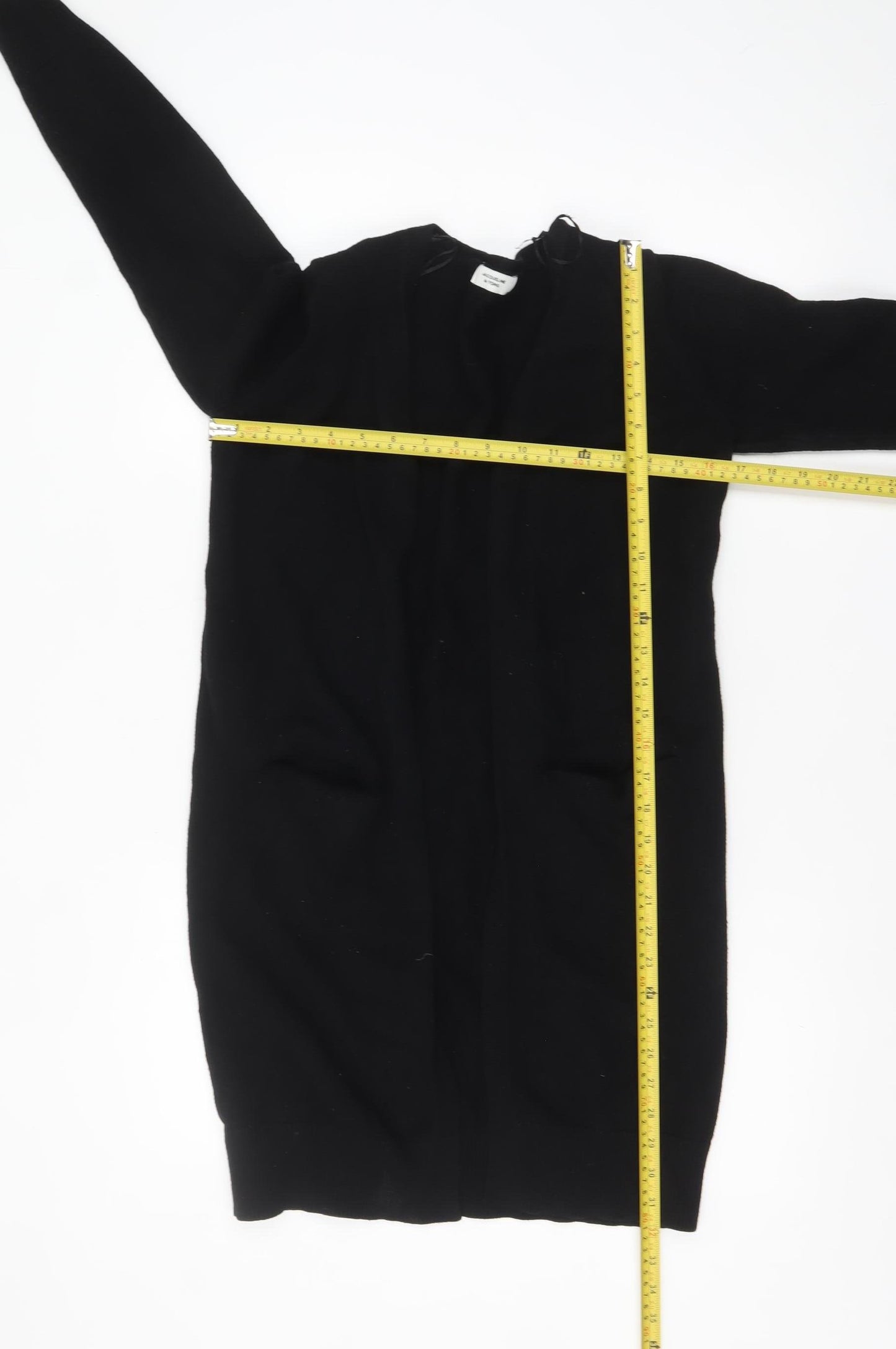 Jacqueline de Yong Womens Black Long Knit Cardigan Medium