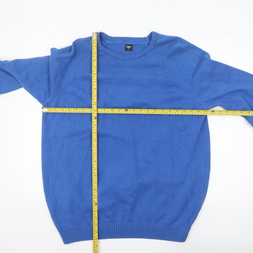 Cotton Traders Men’s Blue 2XL Crew Neck Cotton Pullover Jumper