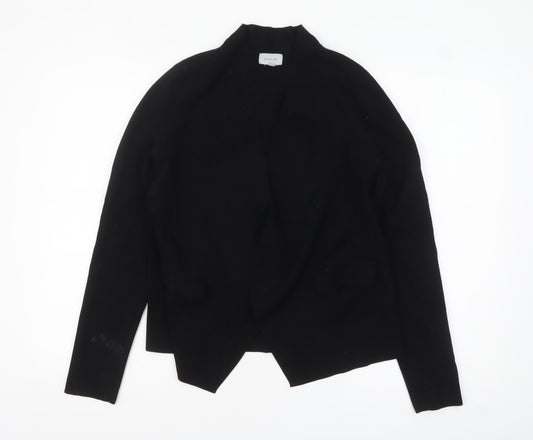 Jigsaw Womens Black Knit Cardigan M Viscose Blend Long Sleeve