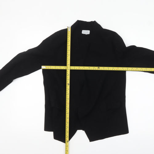 Jigsaw Womens Black Knit Cardigan M Viscose Blend Long Sleeve