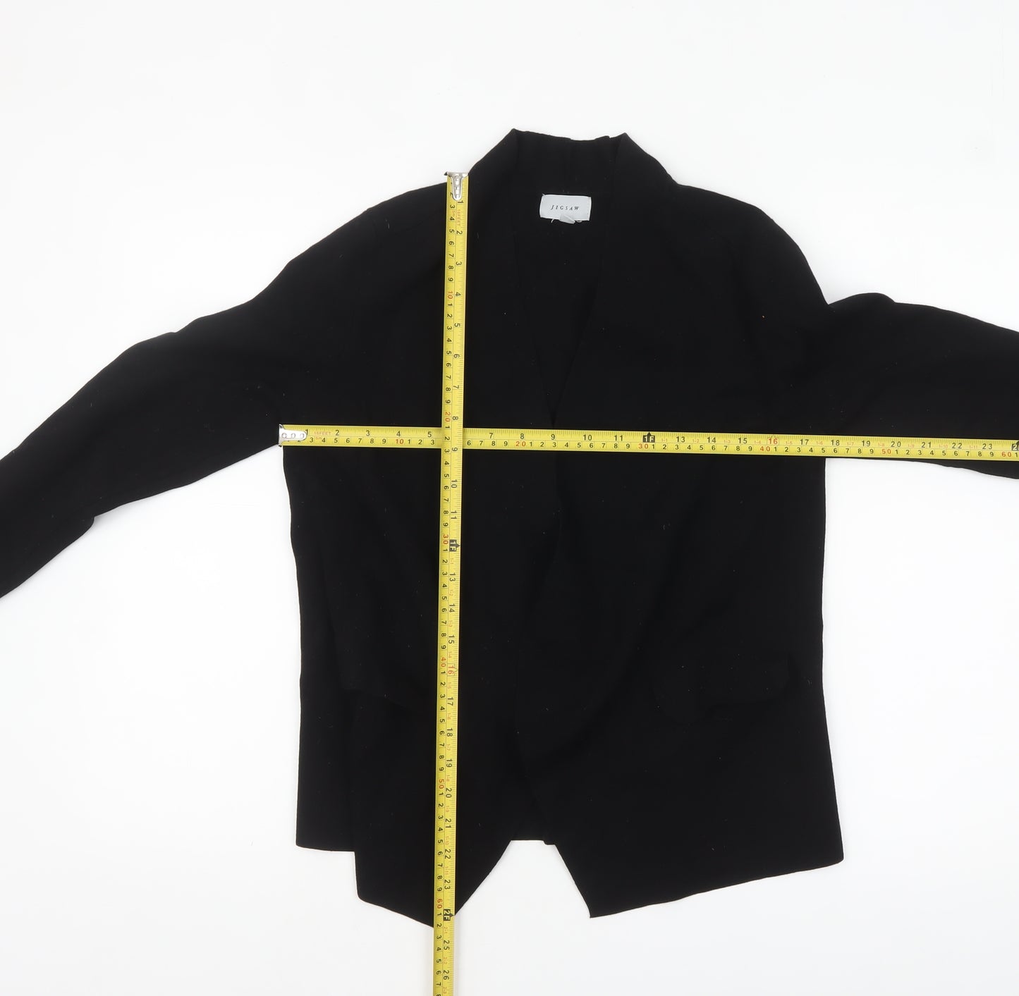 Jigsaw Womens Black Knit Cardigan M Viscose Blend Long Sleeve