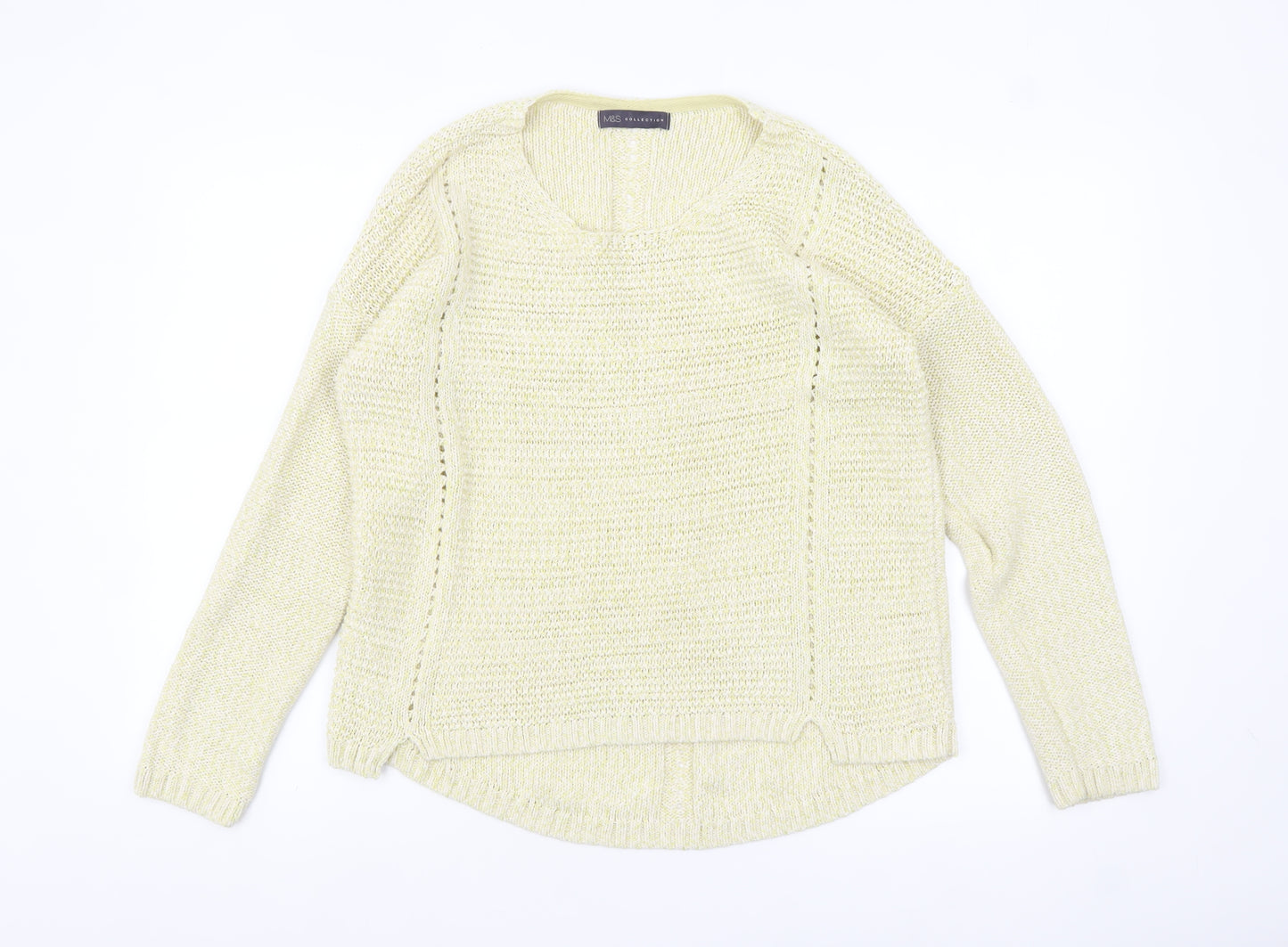 Marks and Spencer Women Beige Knit Pullover Jumper Size 14