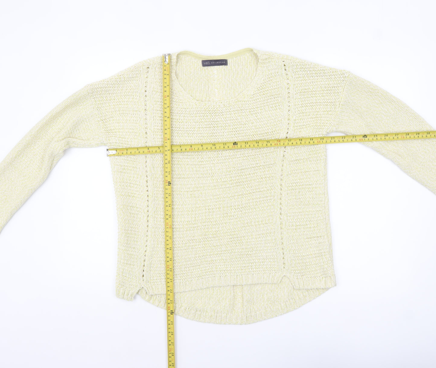 Marks and Spencer Women Beige Knit Pullover Jumper Size 14