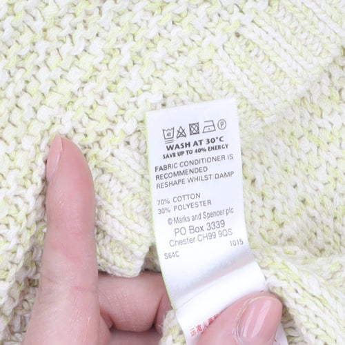 Marks and Spencer Women Beige Knit Pullover Jumper Size 14