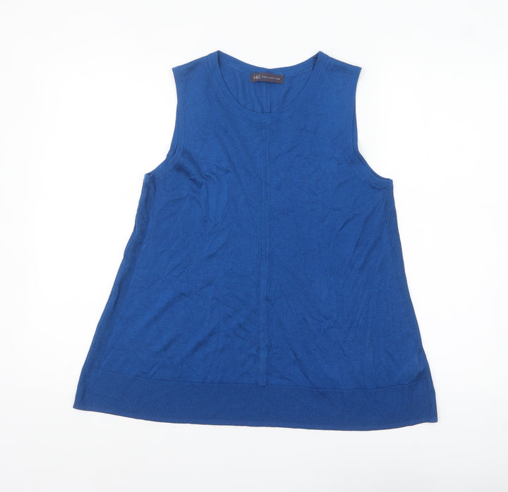 Marks and Spencer Women Blue Sleeveless Knit Tank Top Size 14