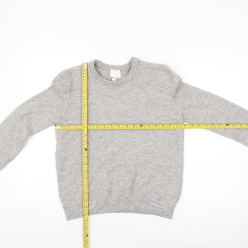 H&M Women’s Grey Wool Blend Crew Neck Jumper XS